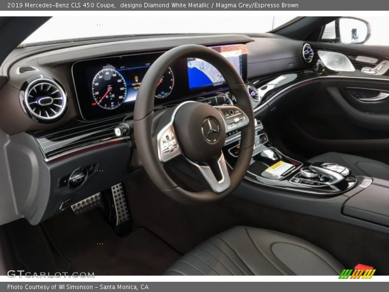designo Diamond White Metallic / Magma Grey/Espresso Brown 2019 Mercedes-Benz CLS 450 Coupe