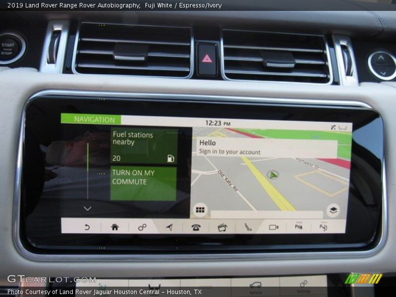 Navigation of 2019 Range Rover Autobiography