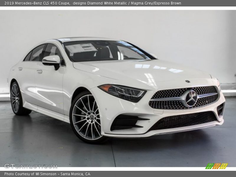 designo Diamond White Metallic / Magma Grey/Espresso Brown 2019 Mercedes-Benz CLS 450 Coupe