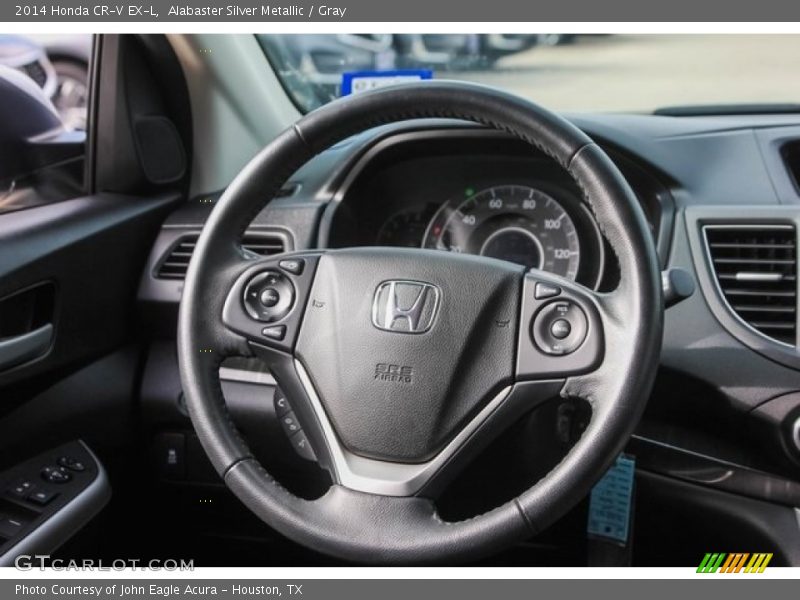 Alabaster Silver Metallic / Gray 2014 Honda CR-V EX-L