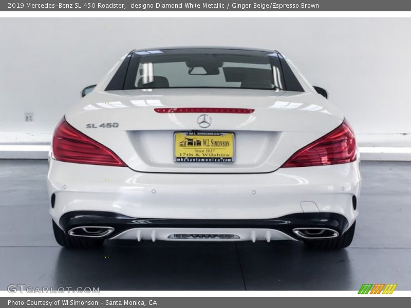 designo Diamond White Metallic / Ginger Beige/Espresso Brown 2019 Mercedes-Benz SL 450 Roadster