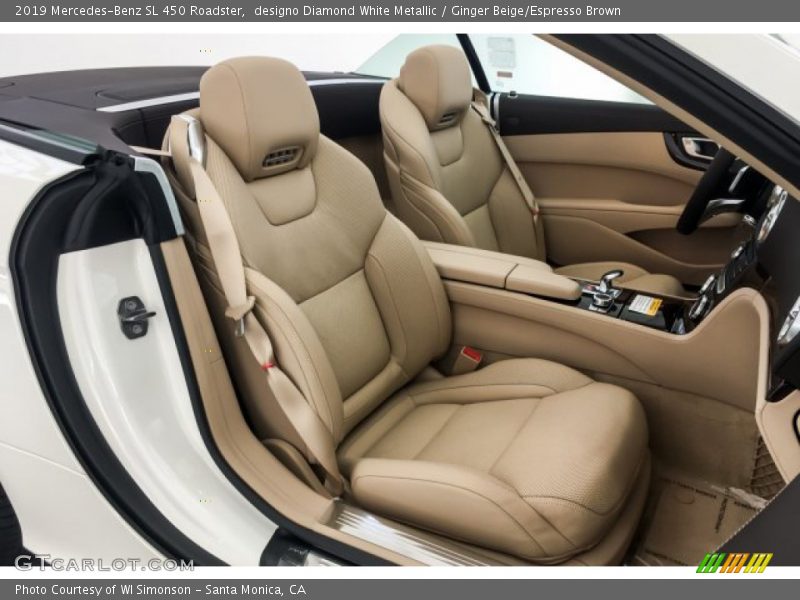designo Diamond White Metallic / Ginger Beige/Espresso Brown 2019 Mercedes-Benz SL 450 Roadster