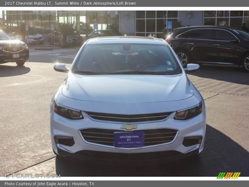 Summit White / Dark Atmosphere/Loft Brown 2017 Chevrolet Malibu LT
