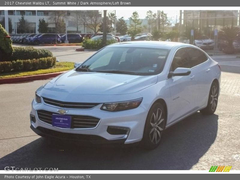 Summit White / Dark Atmosphere/Loft Brown 2017 Chevrolet Malibu LT