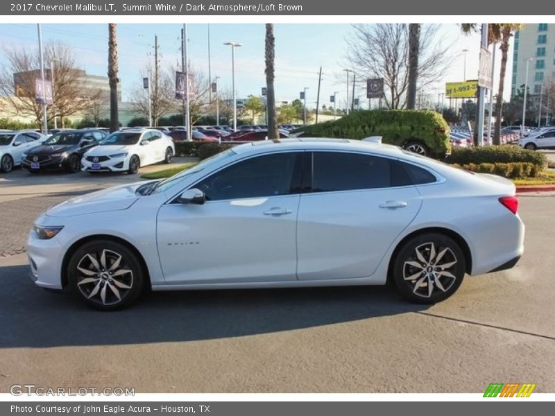 Summit White / Dark Atmosphere/Loft Brown 2017 Chevrolet Malibu LT
