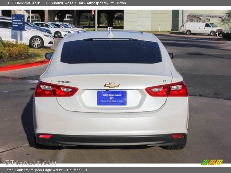Summit White / Dark Atmosphere/Loft Brown 2017 Chevrolet Malibu LT