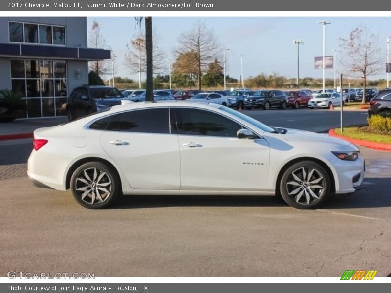 Summit White / Dark Atmosphere/Loft Brown 2017 Chevrolet Malibu LT