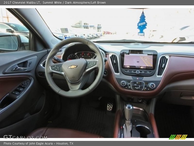 Summit White / Dark Atmosphere/Loft Brown 2017 Chevrolet Malibu LT
