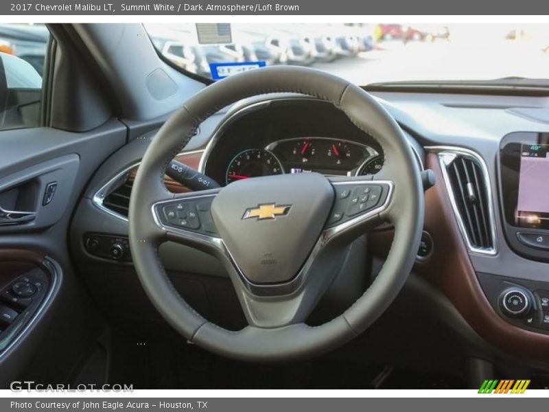 Summit White / Dark Atmosphere/Loft Brown 2017 Chevrolet Malibu LT