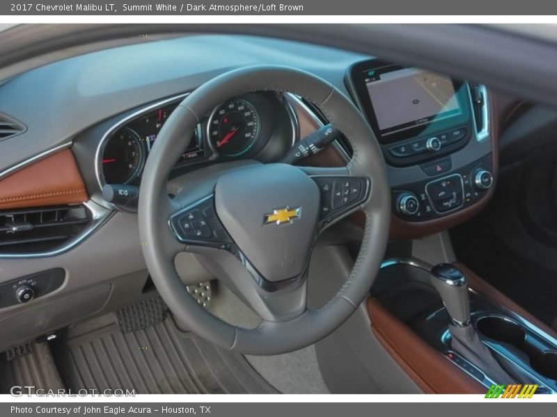 Summit White / Dark Atmosphere/Loft Brown 2017 Chevrolet Malibu LT