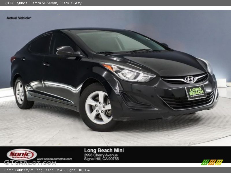 Black / Gray 2014 Hyundai Elantra SE Sedan