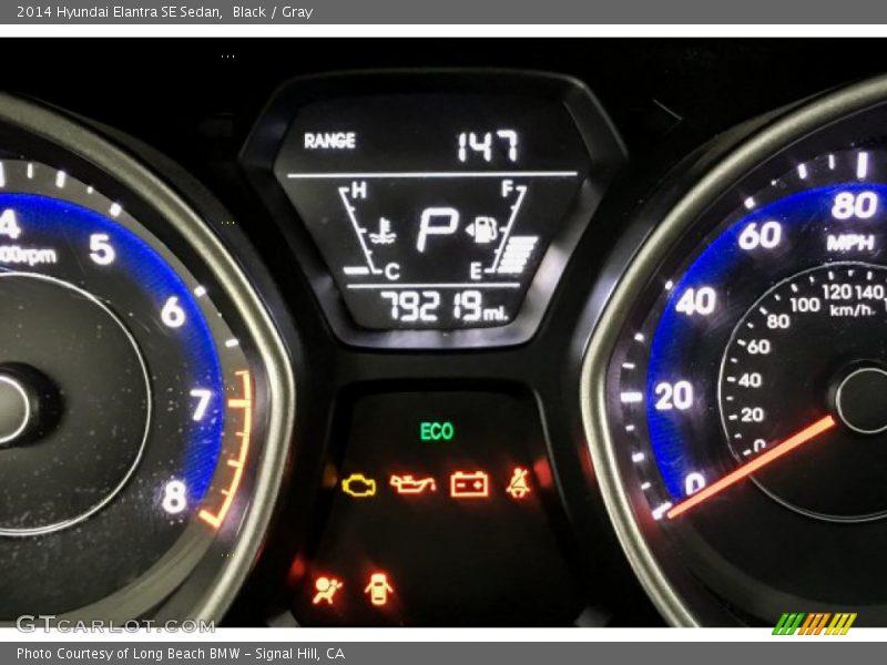 Black / Gray 2014 Hyundai Elantra SE Sedan