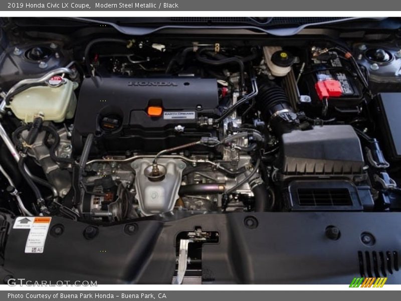 Modern Steel Metallic / Black 2019 Honda Civic LX Coupe