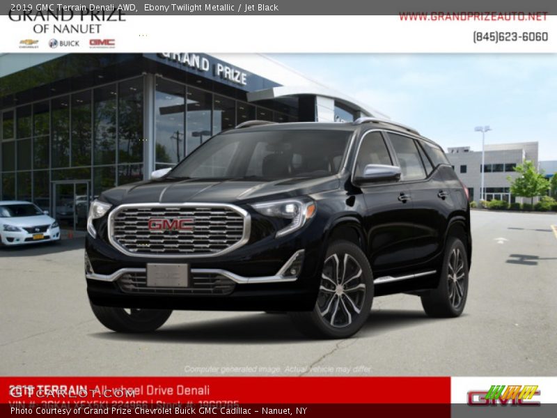 Ebony Twilight Metallic / Jet Black 2019 GMC Terrain Denali AWD
