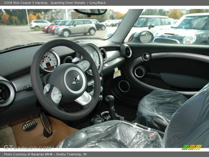 Sparkling Silver Metallic / Grey/Black 2008 Mini Cooper S Hardtop