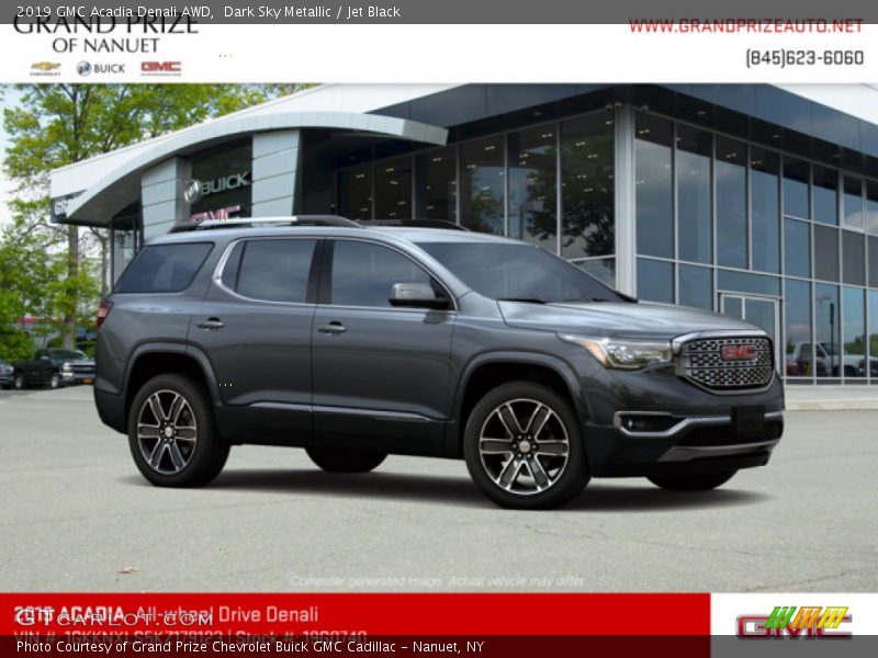 Dark Sky Metallic / Jet Black 2019 GMC Acadia Denali AWD