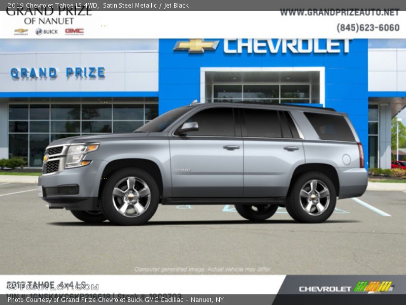 Satin Steel Metallic / Jet Black 2019 Chevrolet Tahoe LS 4WD