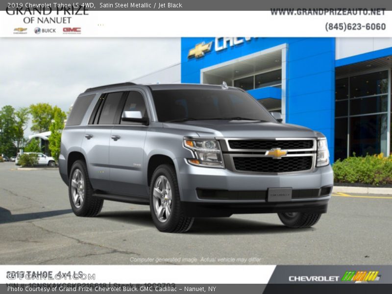 Satin Steel Metallic / Jet Black 2019 Chevrolet Tahoe LS 4WD