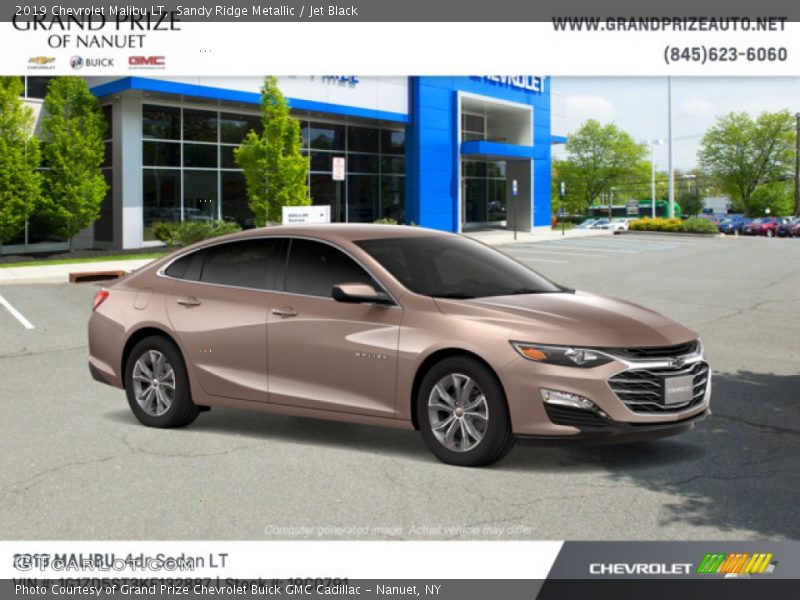 Sandy Ridge Metallic / Jet Black 2019 Chevrolet Malibu LT