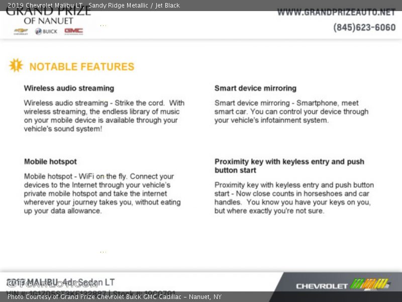 Sandy Ridge Metallic / Jet Black 2019 Chevrolet Malibu LT