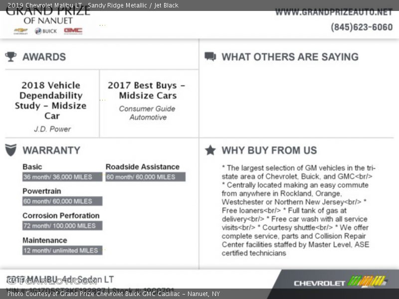 Sandy Ridge Metallic / Jet Black 2019 Chevrolet Malibu LT