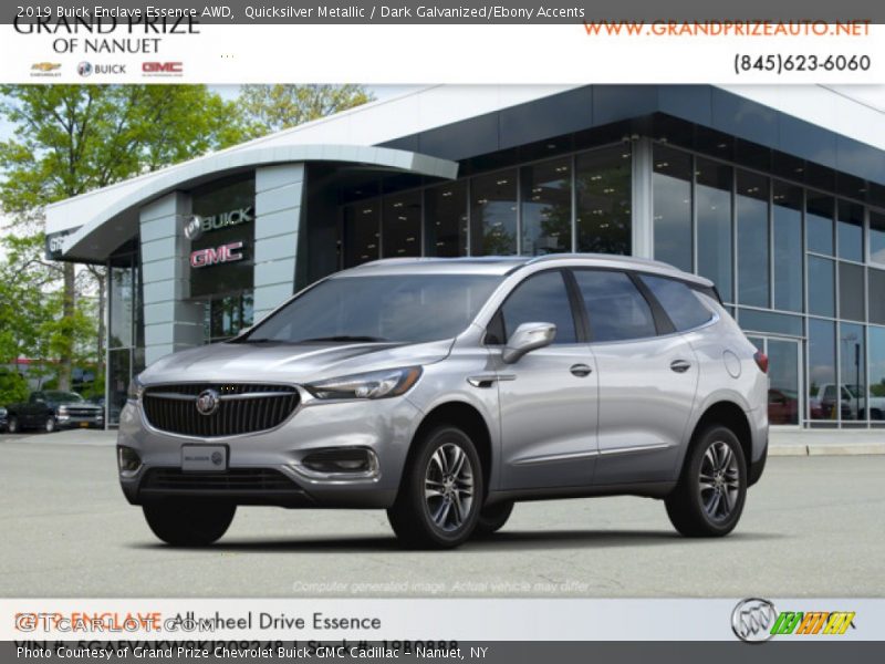 Quicksilver Metallic / Dark Galvanized/Ebony Accents 2019 Buick Enclave Essence AWD