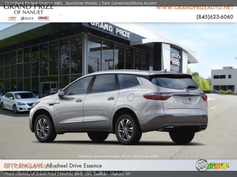 Quicksilver Metallic / Dark Galvanized/Ebony Accents 2019 Buick Enclave Essence AWD