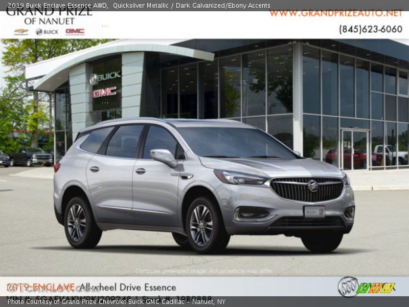 Quicksilver Metallic / Dark Galvanized/Ebony Accents 2019 Buick Enclave Essence AWD