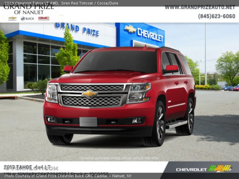 Siren Red Tintcoat / Cocoa/Dune 2019 Chevrolet Tahoe LT 4WD