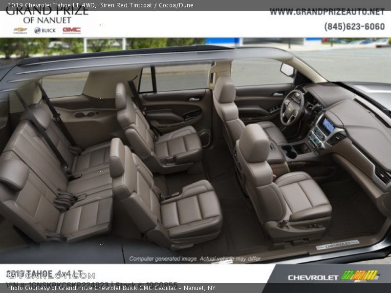 Siren Red Tintcoat / Cocoa/Dune 2019 Chevrolet Tahoe LT 4WD