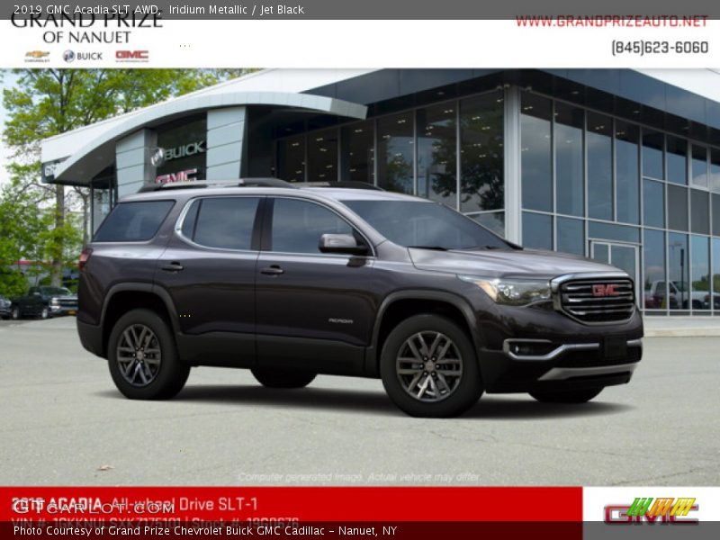 Iridium Metallic / Jet Black 2019 GMC Acadia SLT AWD