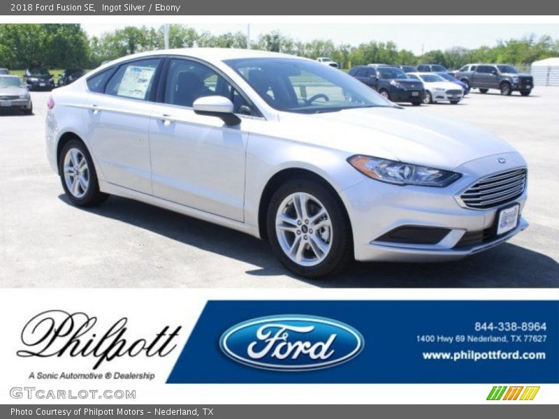 Ingot Silver / Ebony 2018 Ford Fusion SE