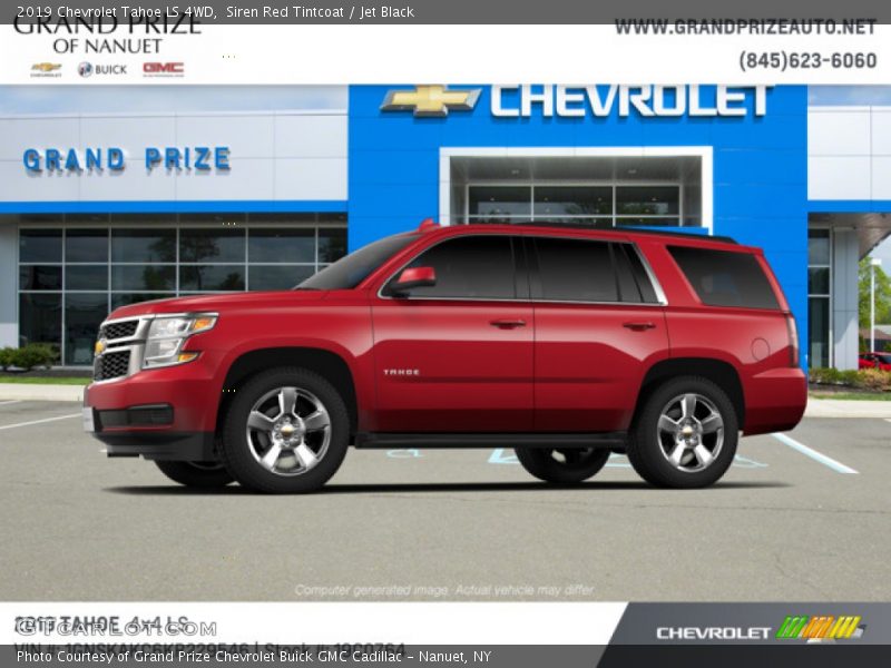 Siren Red Tintcoat / Jet Black 2019 Chevrolet Tahoe LS 4WD