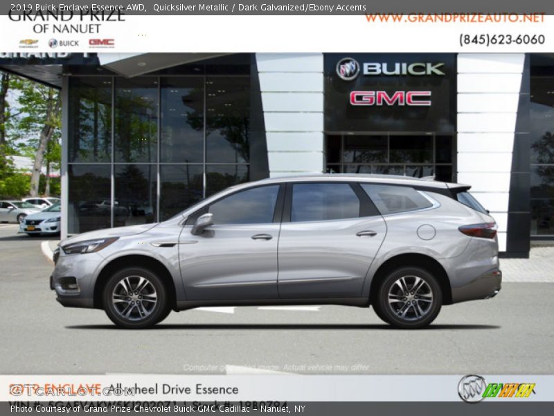 Quicksilver Metallic / Dark Galvanized/Ebony Accents 2019 Buick Enclave Essence AWD