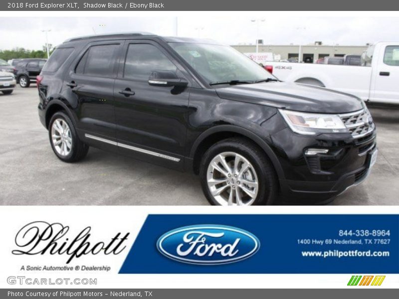 Shadow Black / Ebony Black 2018 Ford Explorer XLT