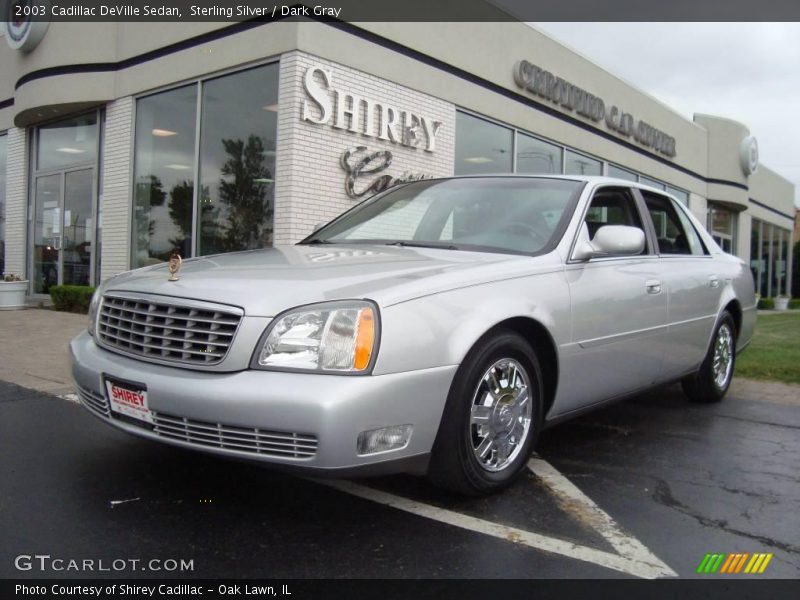 Sterling Silver / Dark Gray 2003 Cadillac DeVille Sedan
