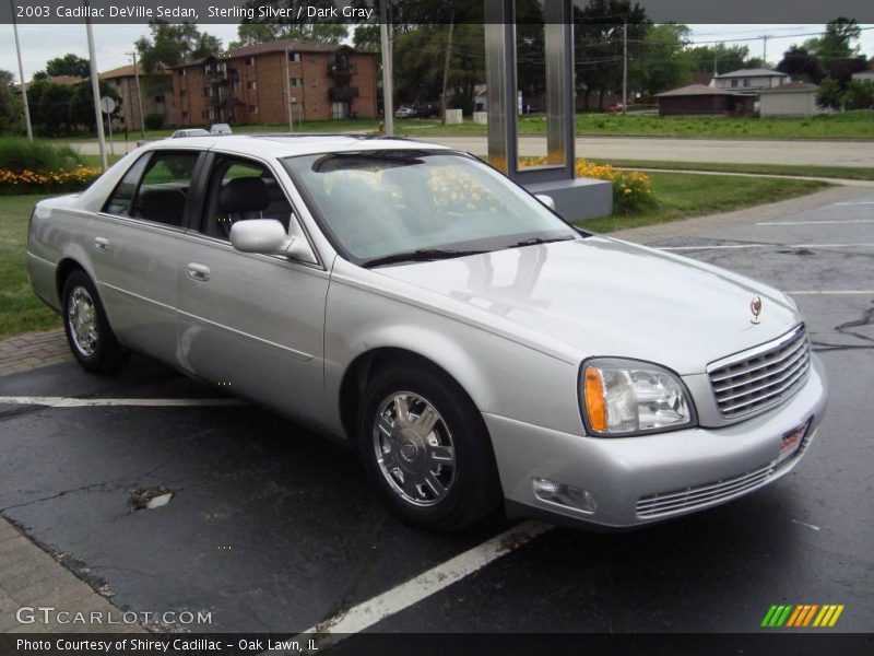 Sterling Silver / Dark Gray 2003 Cadillac DeVille Sedan