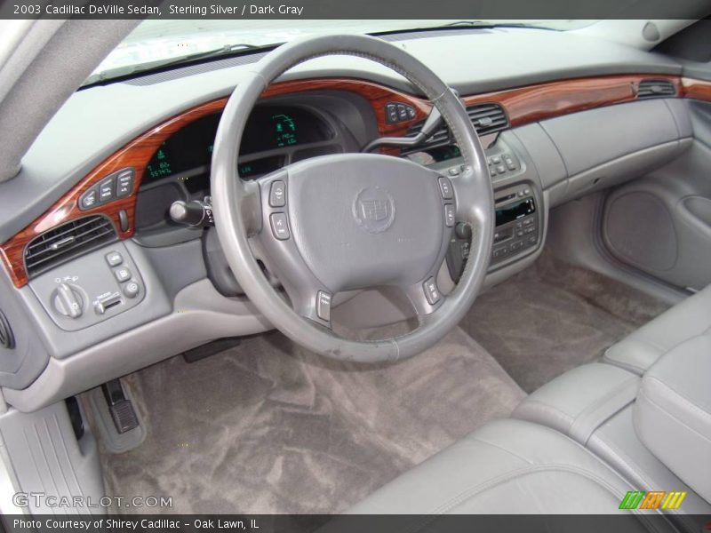 Sterling Silver / Dark Gray 2003 Cadillac DeVille Sedan