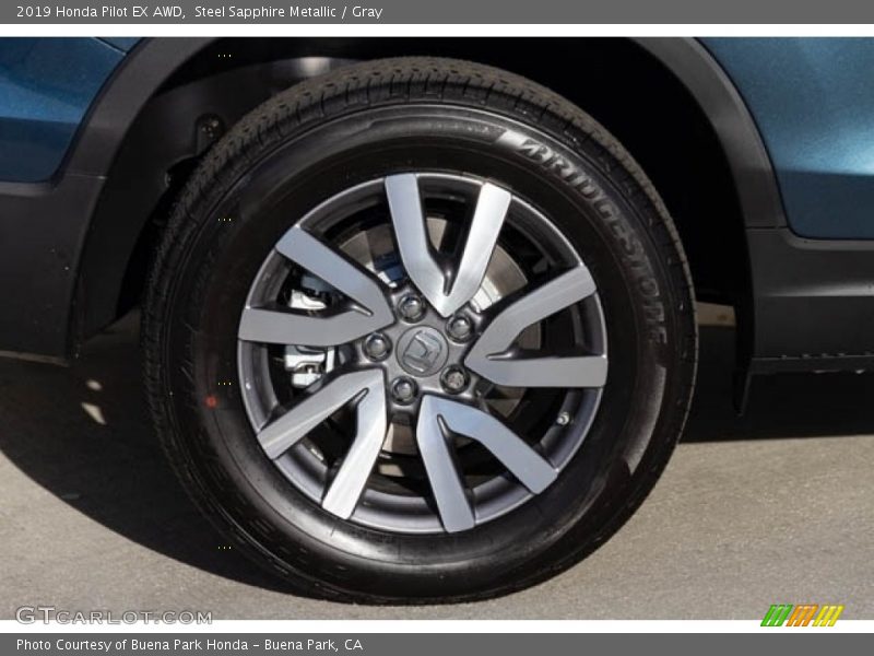 Steel Sapphire Metallic / Gray 2019 Honda Pilot EX AWD