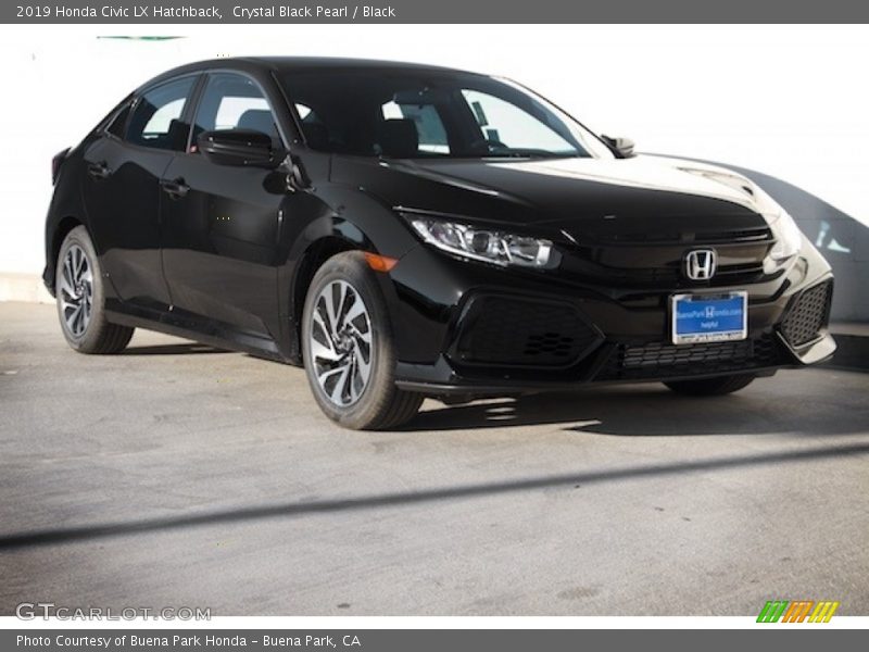 Crystal Black Pearl / Black 2019 Honda Civic LX Hatchback