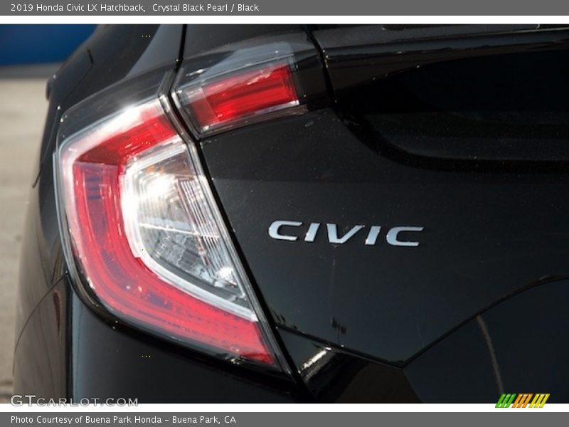 Crystal Black Pearl / Black 2019 Honda Civic LX Hatchback