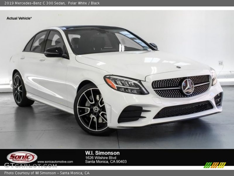 Polar White / Black 2019 Mercedes-Benz C 300 Sedan