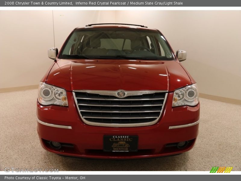 Inferno Red Crystal Pearlcoat / Medium Slate Gray/Light Shale 2008 Chrysler Town & Country Limited