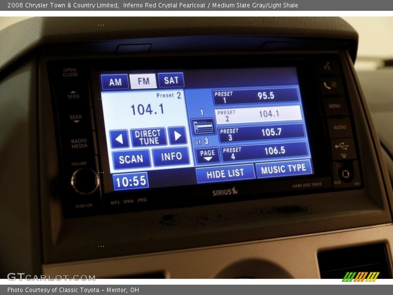 Inferno Red Crystal Pearlcoat / Medium Slate Gray/Light Shale 2008 Chrysler Town & Country Limited