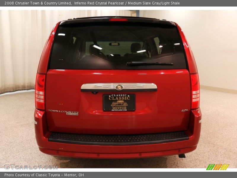 Inferno Red Crystal Pearlcoat / Medium Slate Gray/Light Shale 2008 Chrysler Town & Country Limited