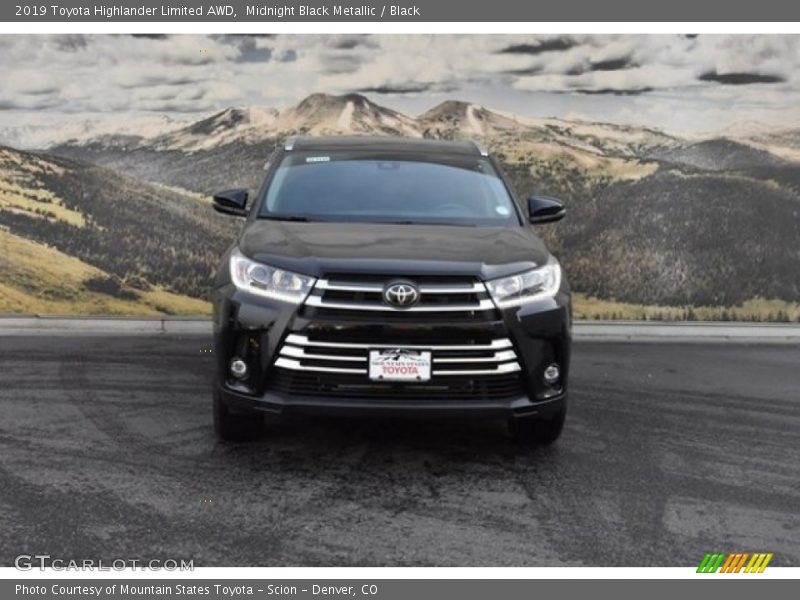 Midnight Black Metallic / Black 2019 Toyota Highlander Limited AWD