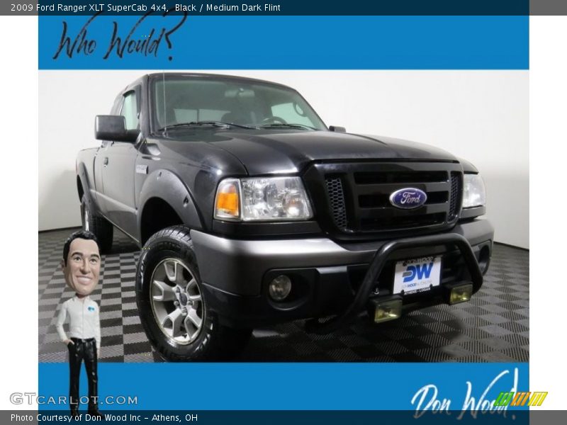 Black / Medium Dark Flint 2009 Ford Ranger XLT SuperCab 4x4