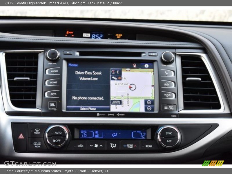 Midnight Black Metallic / Black 2019 Toyota Highlander Limited AWD