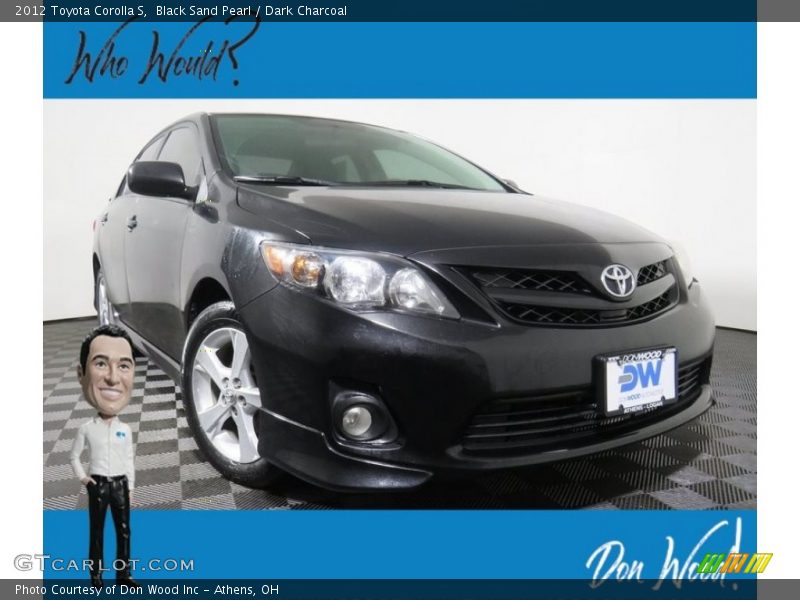 Black Sand Pearl / Dark Charcoal 2012 Toyota Corolla S