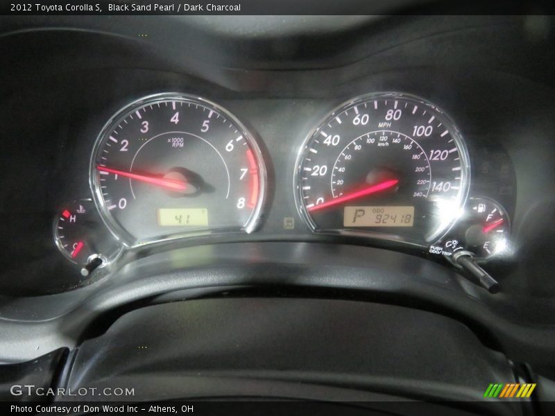 Black Sand Pearl / Dark Charcoal 2012 Toyota Corolla S